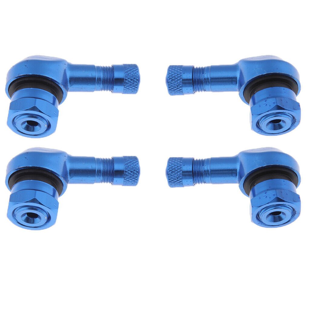 4x CNC Valve Extenders Tire Stem Extension 90 Degree Wheel Adapters for Car