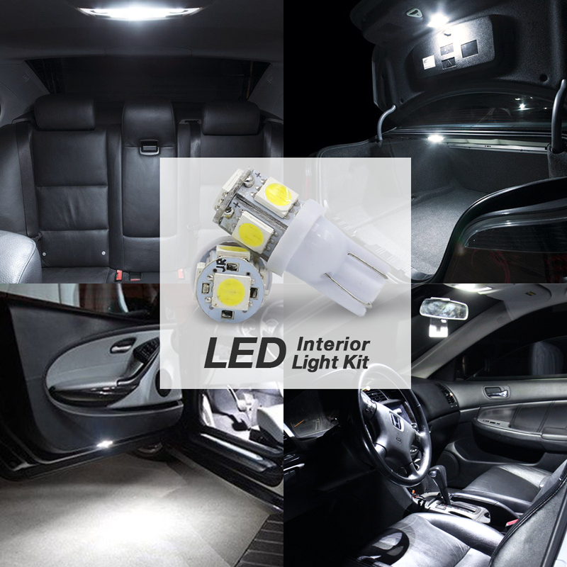 2x 921 LED License Plate Bulbs 6000K White Interior SMD T10 Light
