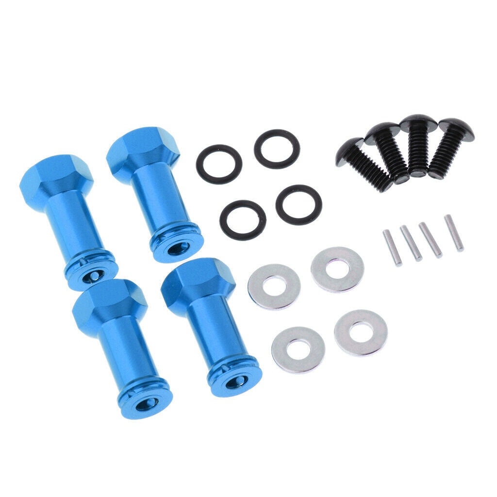 4 Pack Alloy 12mm Hex 25mm Wheel Extension Adapter Drive Hub for 1/18 Scale RC