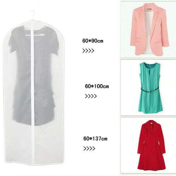 Home Pearls Clothes Hangers Hook+Dustproof Covers Storage Dress Garment Bags