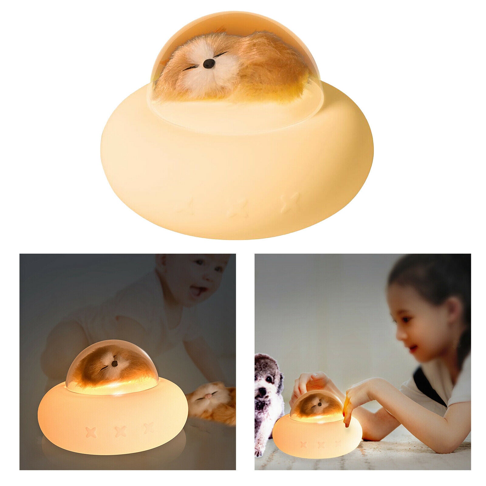 Silicone Night Light Lamp Nightlight Home Kids Gift Toddler Bedroom Dog
