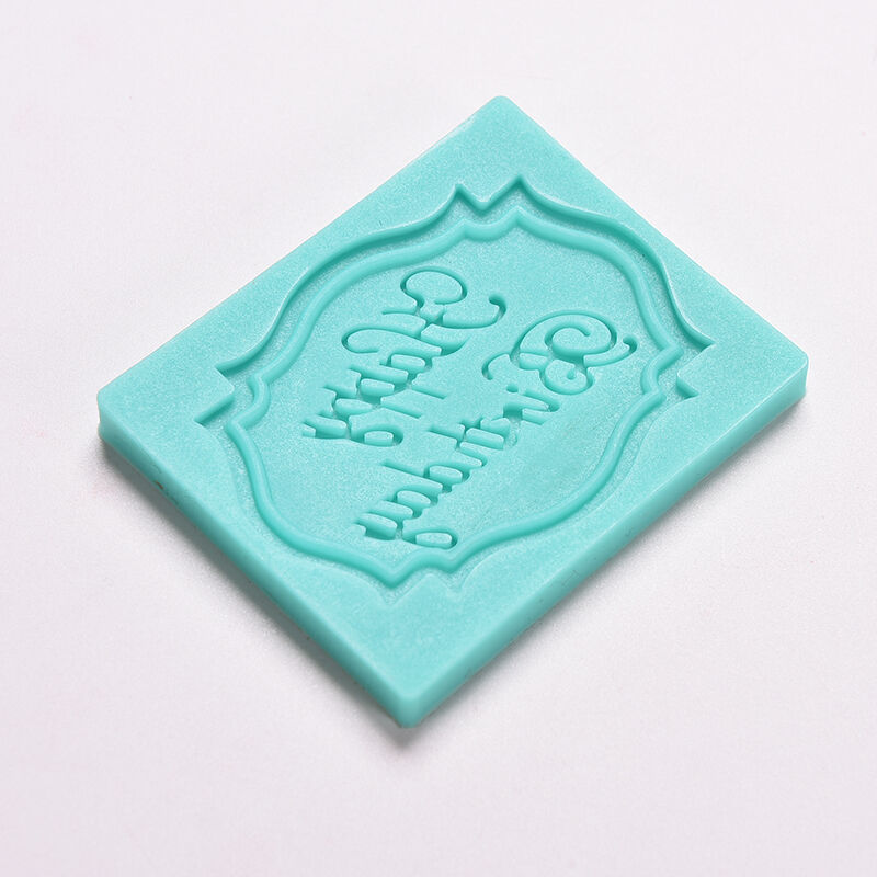 Happy Birthday Silicone Mould Cake Decor Lace Impression Mat Baking Mold .l8