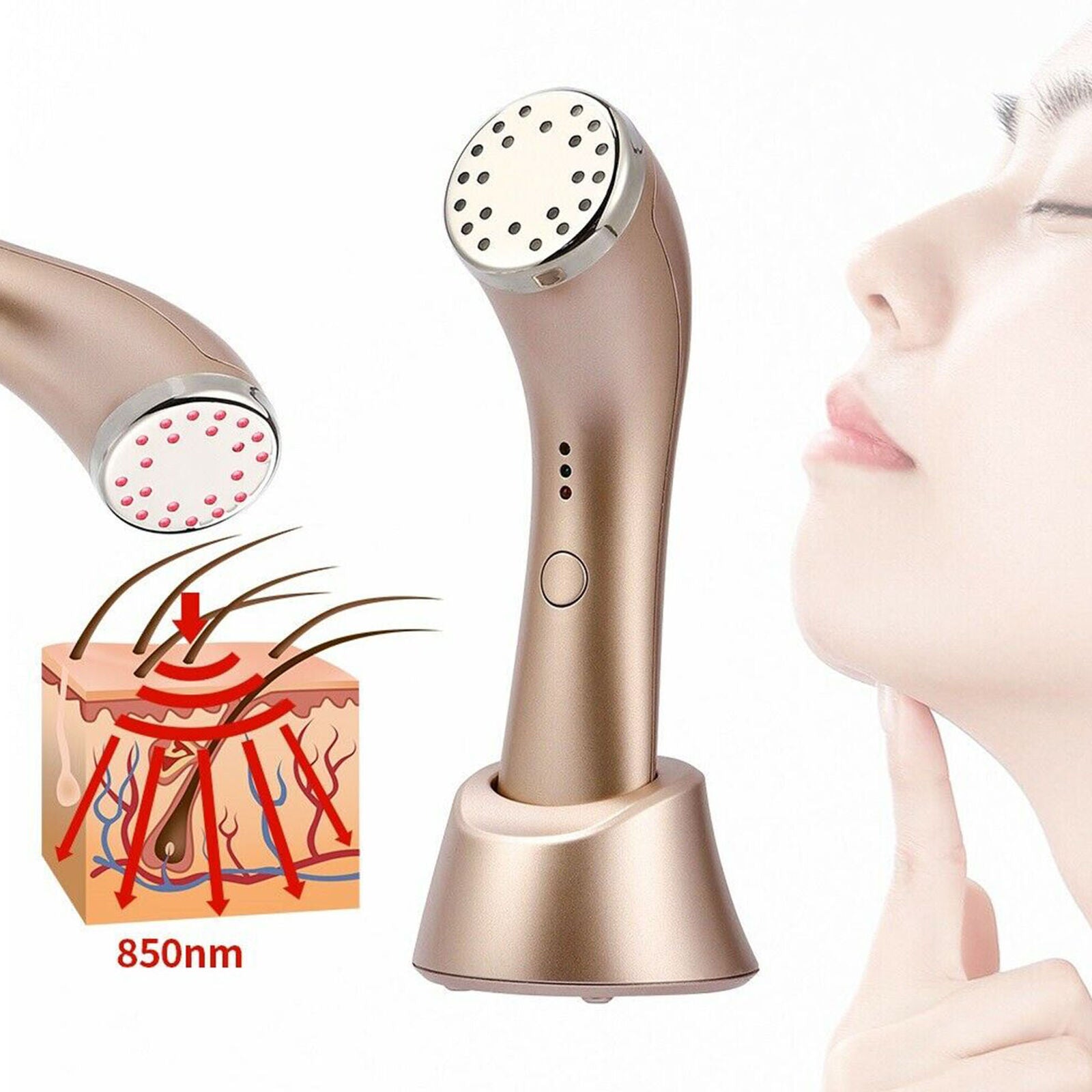 3 In 1 Face Skin Photon Rejuvenation Machine LED Red Light Skin Firming Whiten