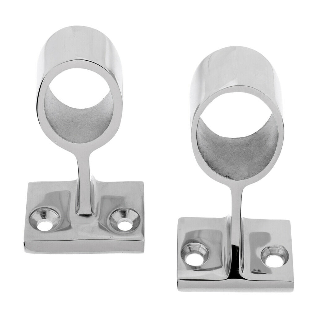 2 Pieces Boat Hand Rail Fittings Center Stanchion Marine 316 Stainless Steel