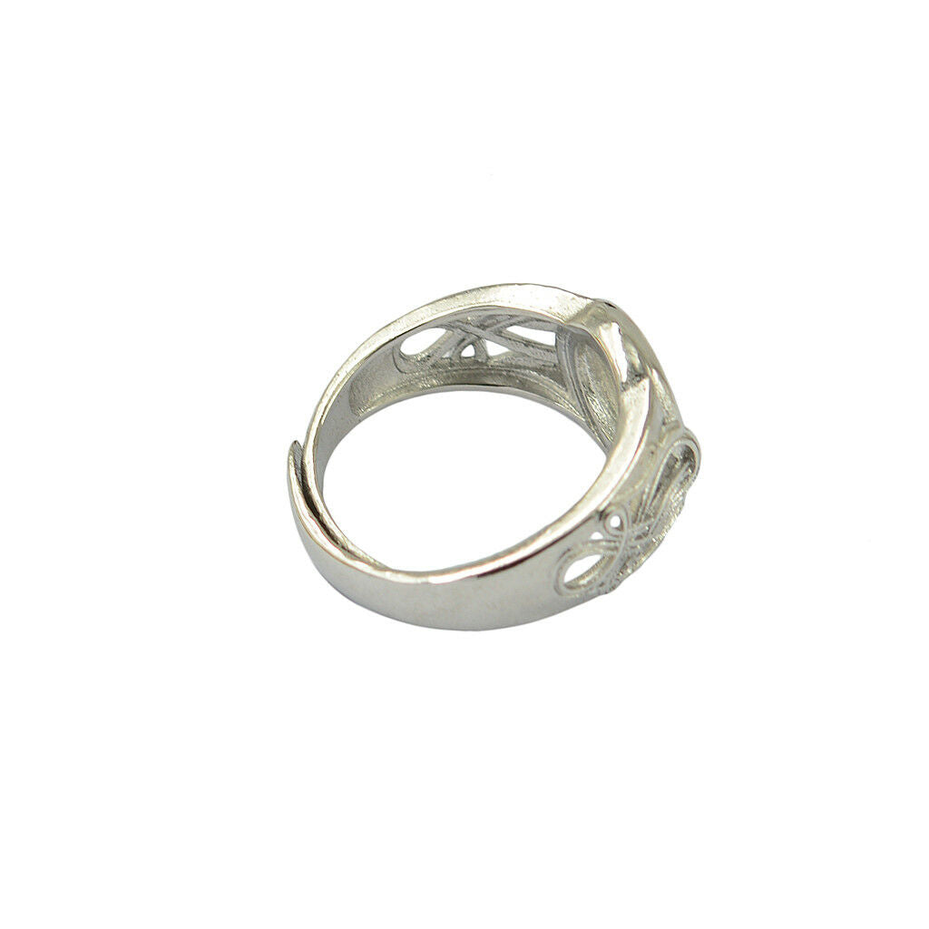 4pcs Brass Ring Blanks Cabochon Settings Ring Findings Round DIY 10/12mm