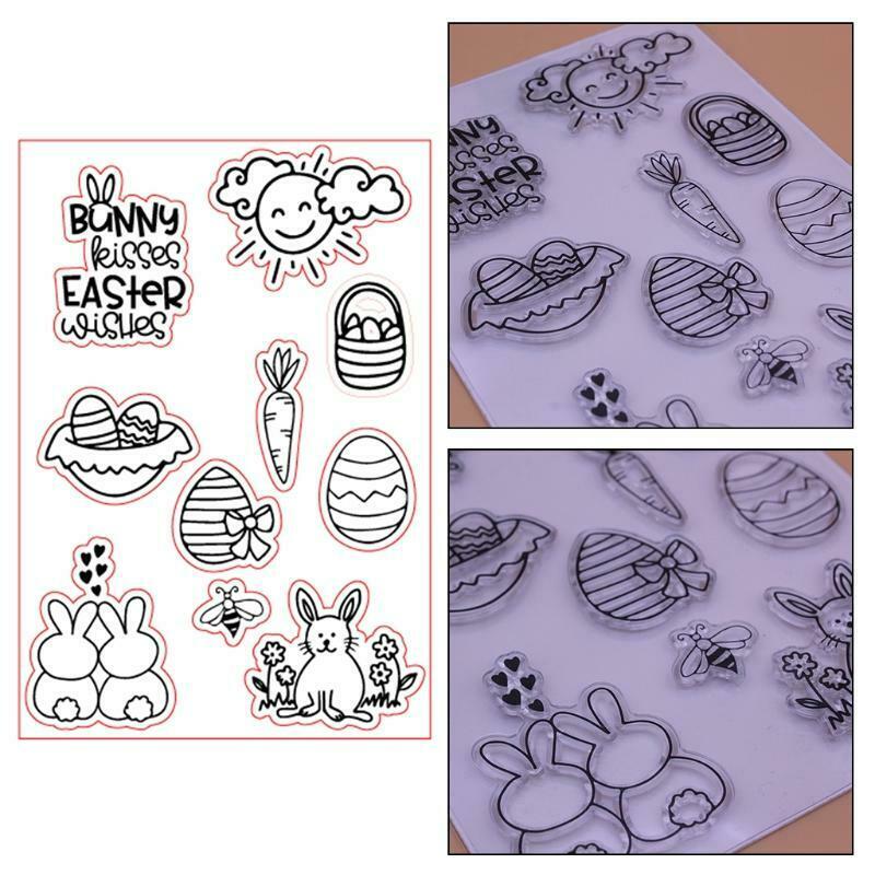 Easter Carrot Bunny Silicone Clear Seal Stamp DIY Scrapbooking Embossing Photo