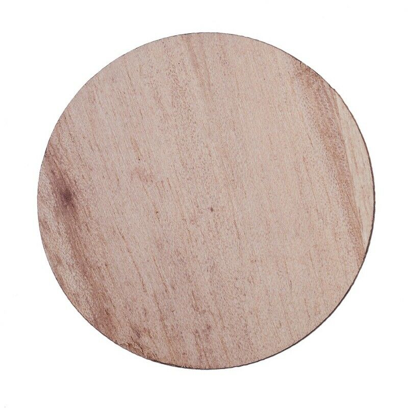 10 x Wooden Circle Shapes, Plain Wood Craft Tags 50mm (5cm) V3T5