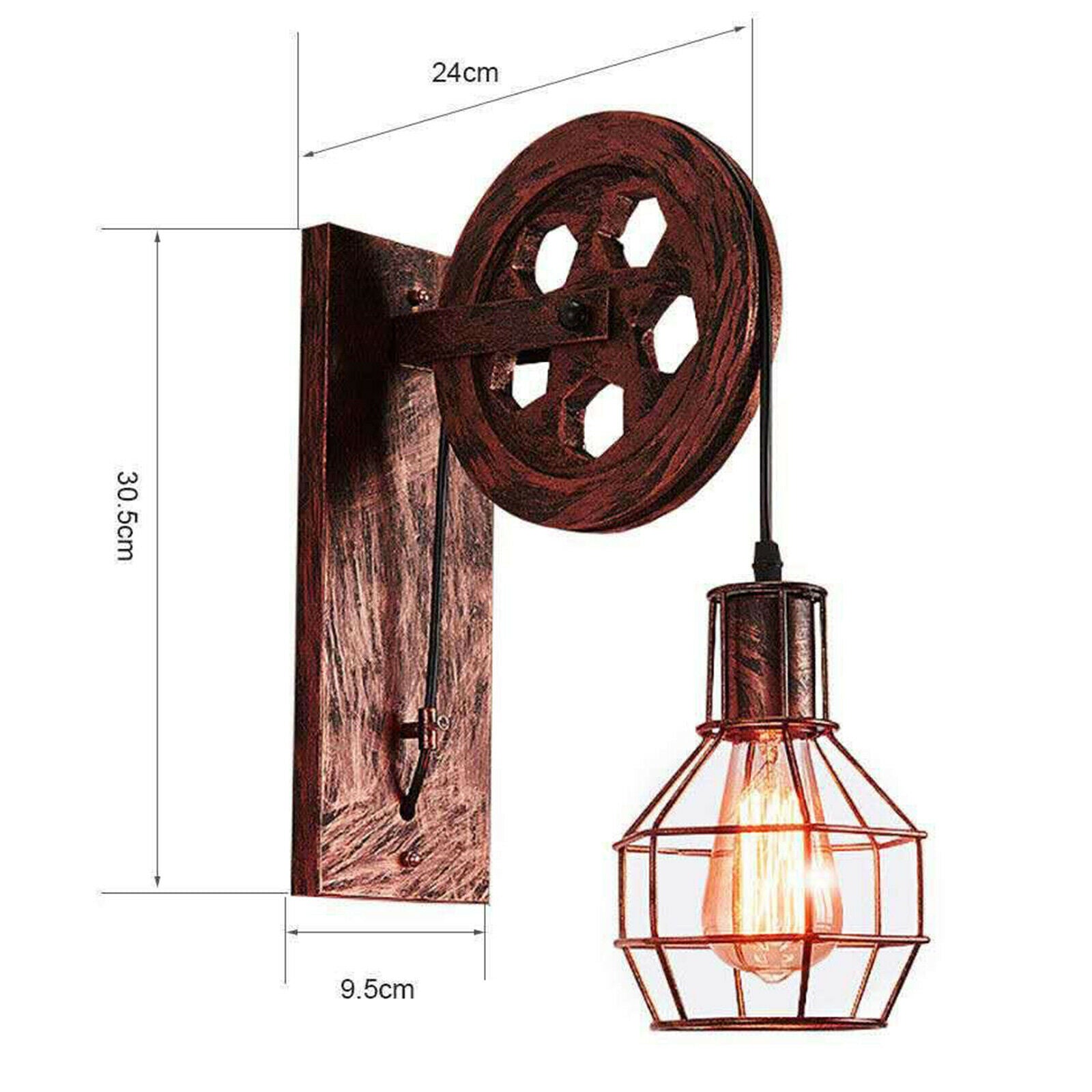 Wall Lamp Fixture Sconce Kitchen Lighting Light Study Corridor Red