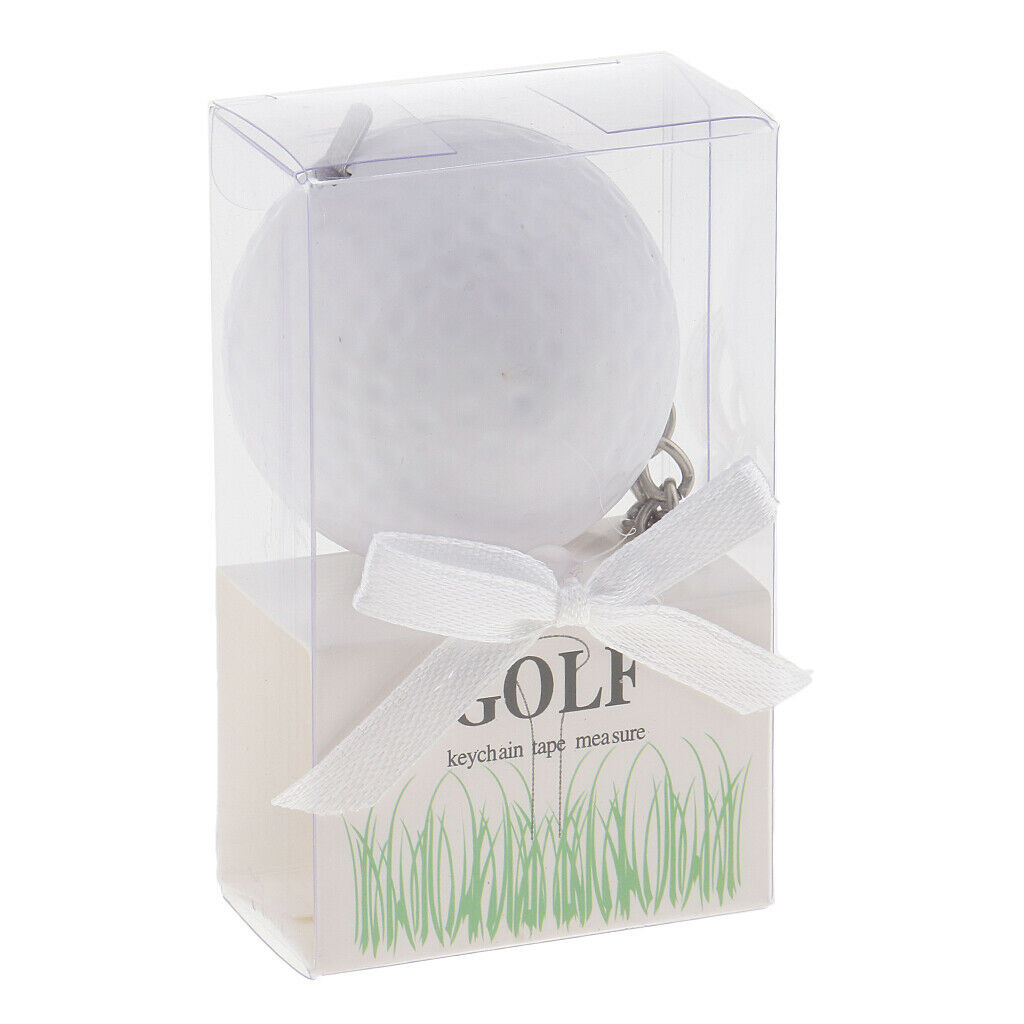 MagiDeal 100 cm Tapeline White Golf Ball Pendant Key Chain Keychain Keyring