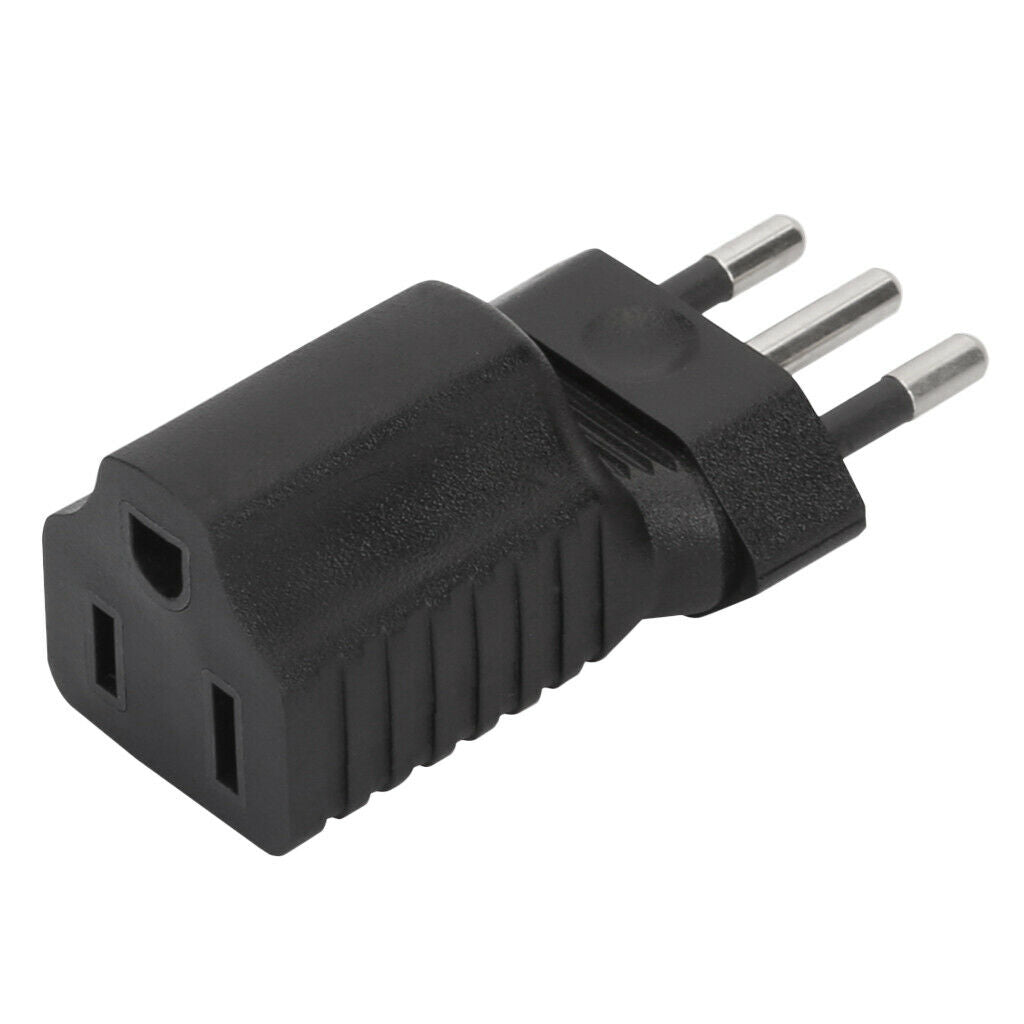 250V 10A Three Round Pin Extension Plug Embedded Plug Male to 5-15R Female