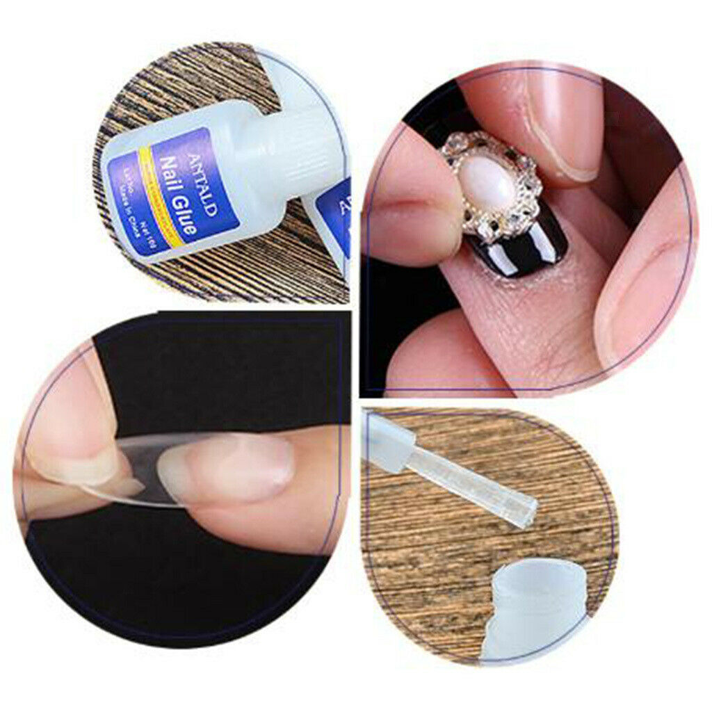 3Pieces Professional Personal Nail Glue Adhesive Manicure Tools Accessory