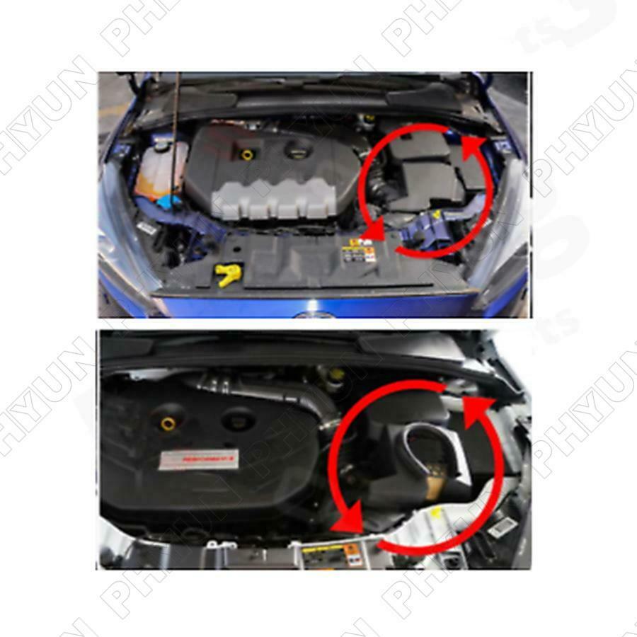 Black Intake Hood Air Filter Vent Intake Cover For 2012-2018 Ford Focus MK3 RS