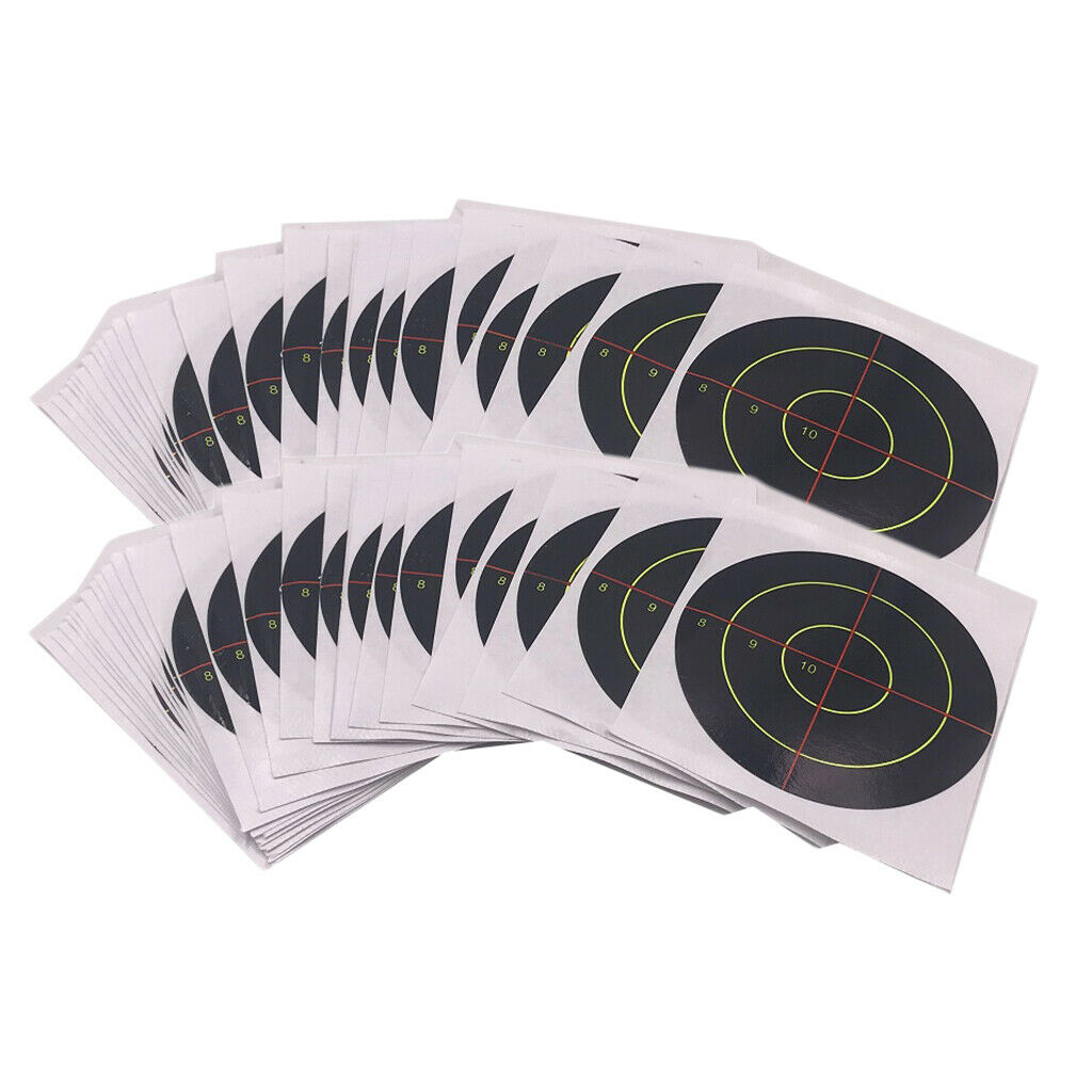100Pcs 7.5cm   Shooting Paper Target Archery Target Reactive