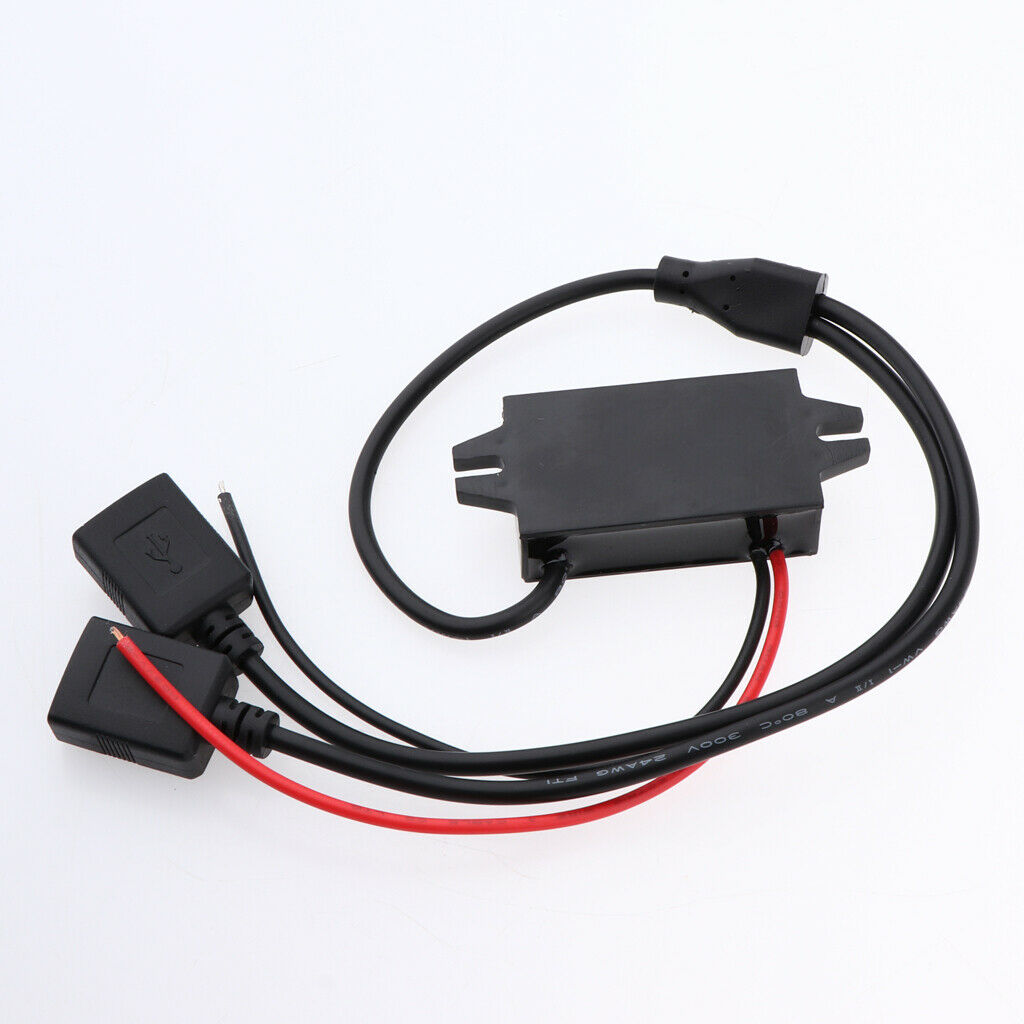 DC 8-60V to 5V 3A Power Supply Module Volt Inverter Board with Dual USB Adapter