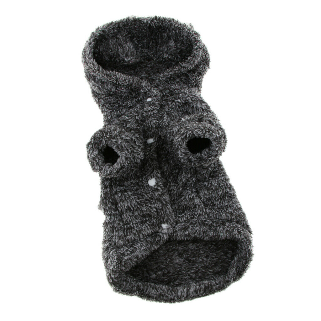 Coral Fleece Teddy Clothes Sloth Bear Dress up Costume Dog Hoodie Black