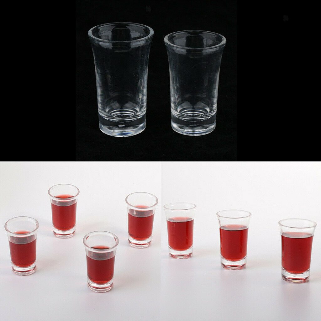 1 x Clear Acrylic Shot Glass Whisky Wine Cup Tumbler Mug for Bar Home 35ml