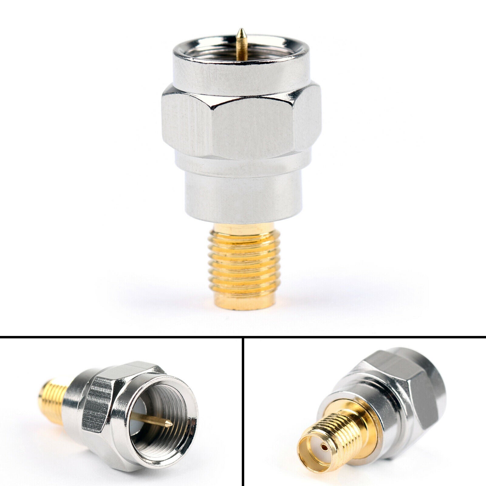 10PCS Adapter F TV Plug MaleToSMA Female Jack Screw thread Antenna Auto Radio CA