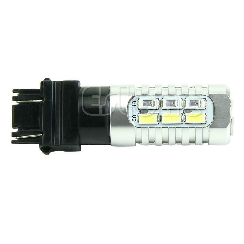 1PC 3157 50W 5630 Dual Color Switchback Yellow White LED Turn Signal Light Bulbs