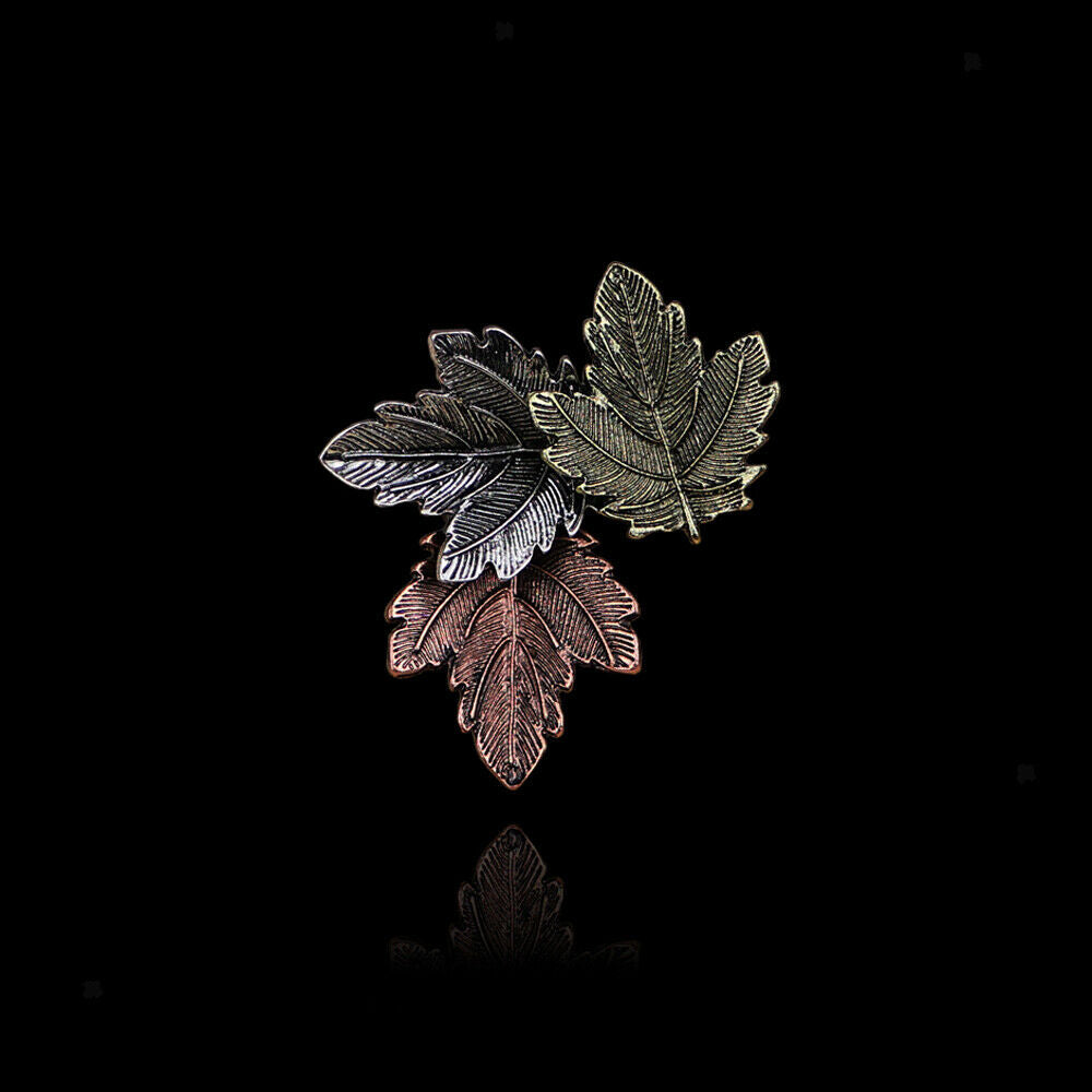 Exquisite Brooch Stylish Maple Leaf Lapel Pin Badge for Coat Sweater Shirt Dress