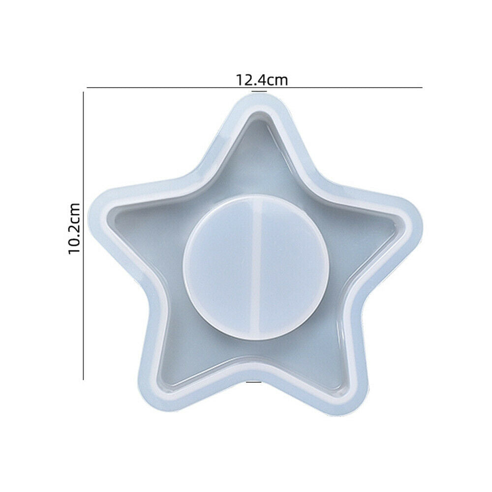 DIY Epoxy Silicone Mold Five-pointed Star Candle Holder Base Home Decor Craft