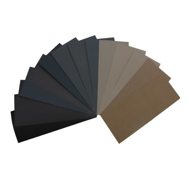 48Pcs 9inchX3.6inch Wet Dry Sandpaper 320 to 10000 Assorted Grits for Wood FV1C1