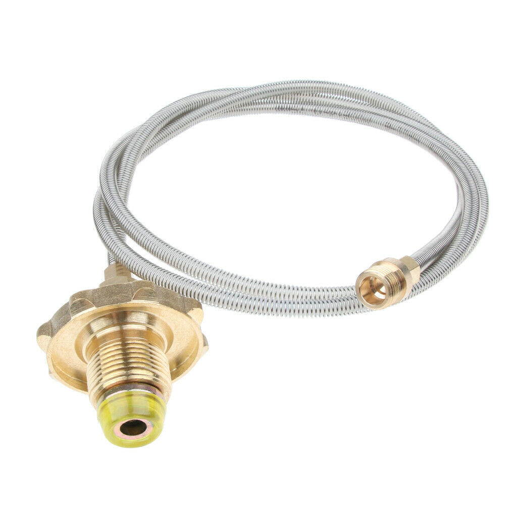 Camping Stove High-Pressure Propane Hose and Adapter for Flat Gas Tank 106cm
