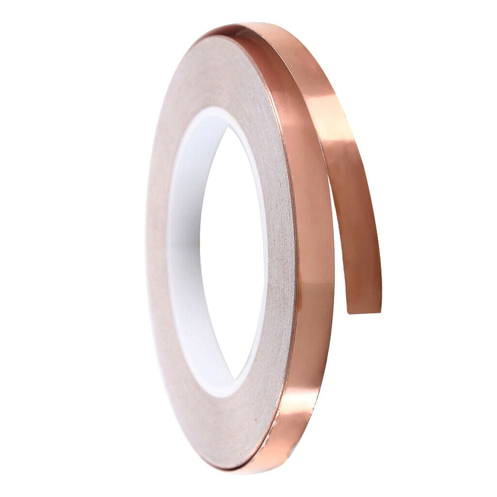 Copper Foil Tape 30m x 10mm - EMI Shielding Double Sided Conductive Adhesive