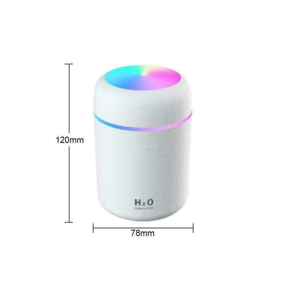 USB Powered Cool Mist Humidifier Air Freshener Aroma Oil Diffuser White