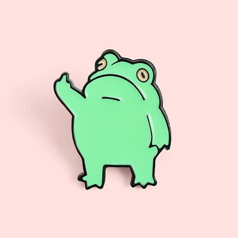 Frog Cartoon Animal Enamel Brooches Small Pins Gift Shirt Backpack Badg.l8