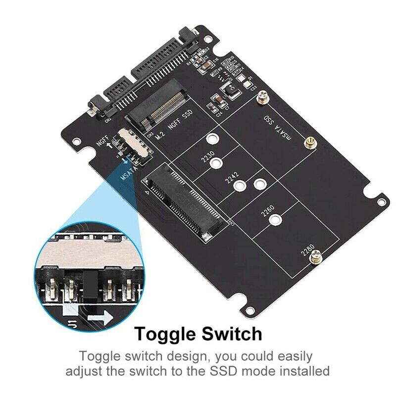 M.2 NGFF or MSATA to SATA 3.0 Adapter USB 3.0 to 2.5 SATA Hard Disk 2 in 1 ConK4
