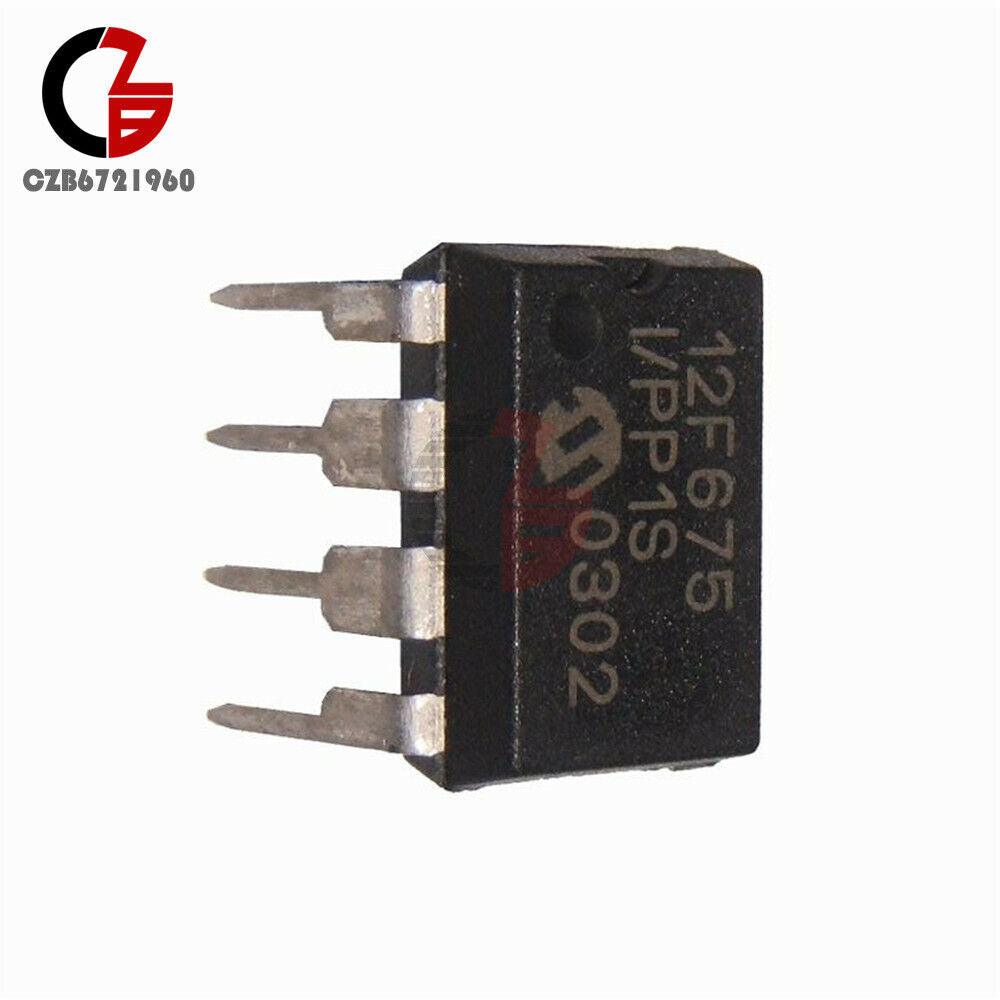 5PCS 8Pin PIC12F675-I/P PIC12F675 12F675 DIP-8 Microcontroller CHIP IC 12F675