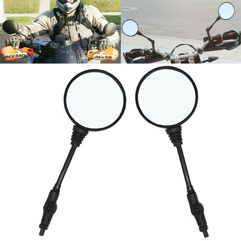 Universal Motorcycle Scooter Bikes Folding Rear View Mirror 10mm 8mm Thread Kit