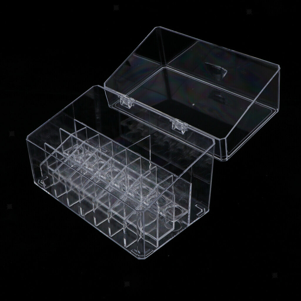 Pack of 2 Clear Make-up Brush Storage Organizer Display Lipstick Holder