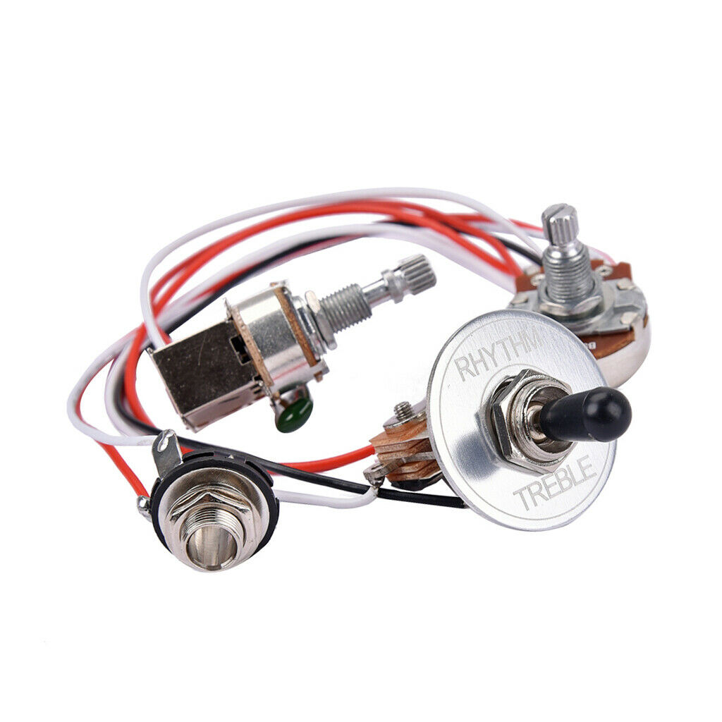 Guitar Pre-wired Harness 3 Way Toggle Switch Alpha B500K