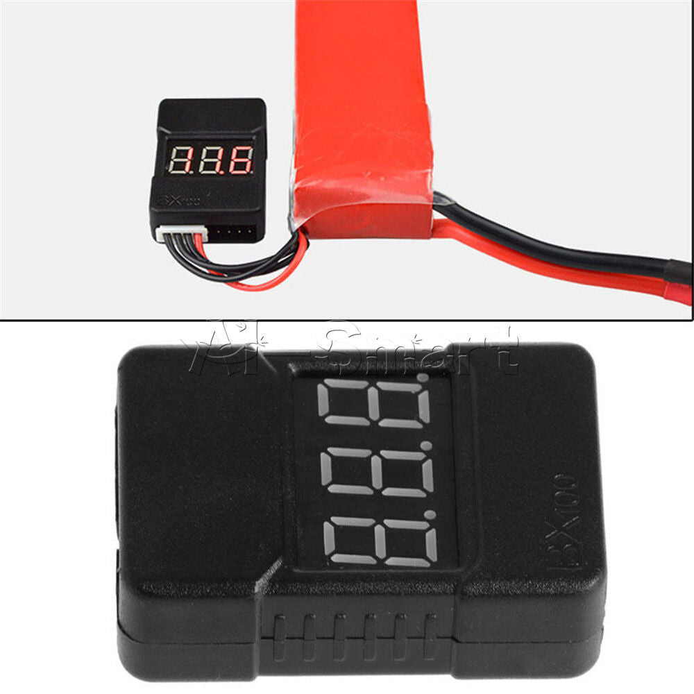 Dual Speak BX100 1-8S Lipo Battery Voltage Tester Low Voltage Buzzer Alarm