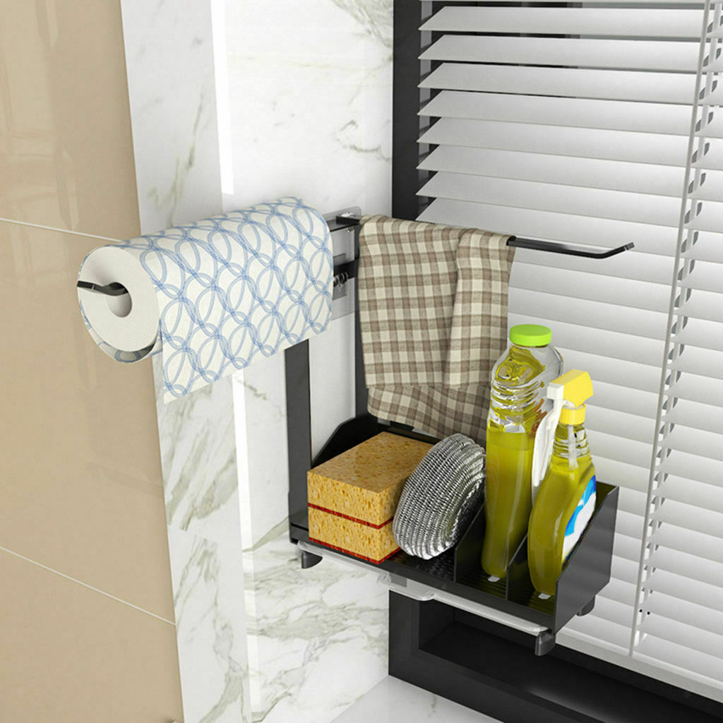 Aluminum Kitchen Sink Organizer Sponge Holder for Brush Dispenser Countertop