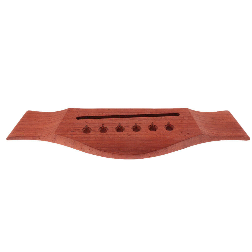 Acoustic Guitar Bridge 6 Holes Red Pear Bridge Guitar Replacement Parts
