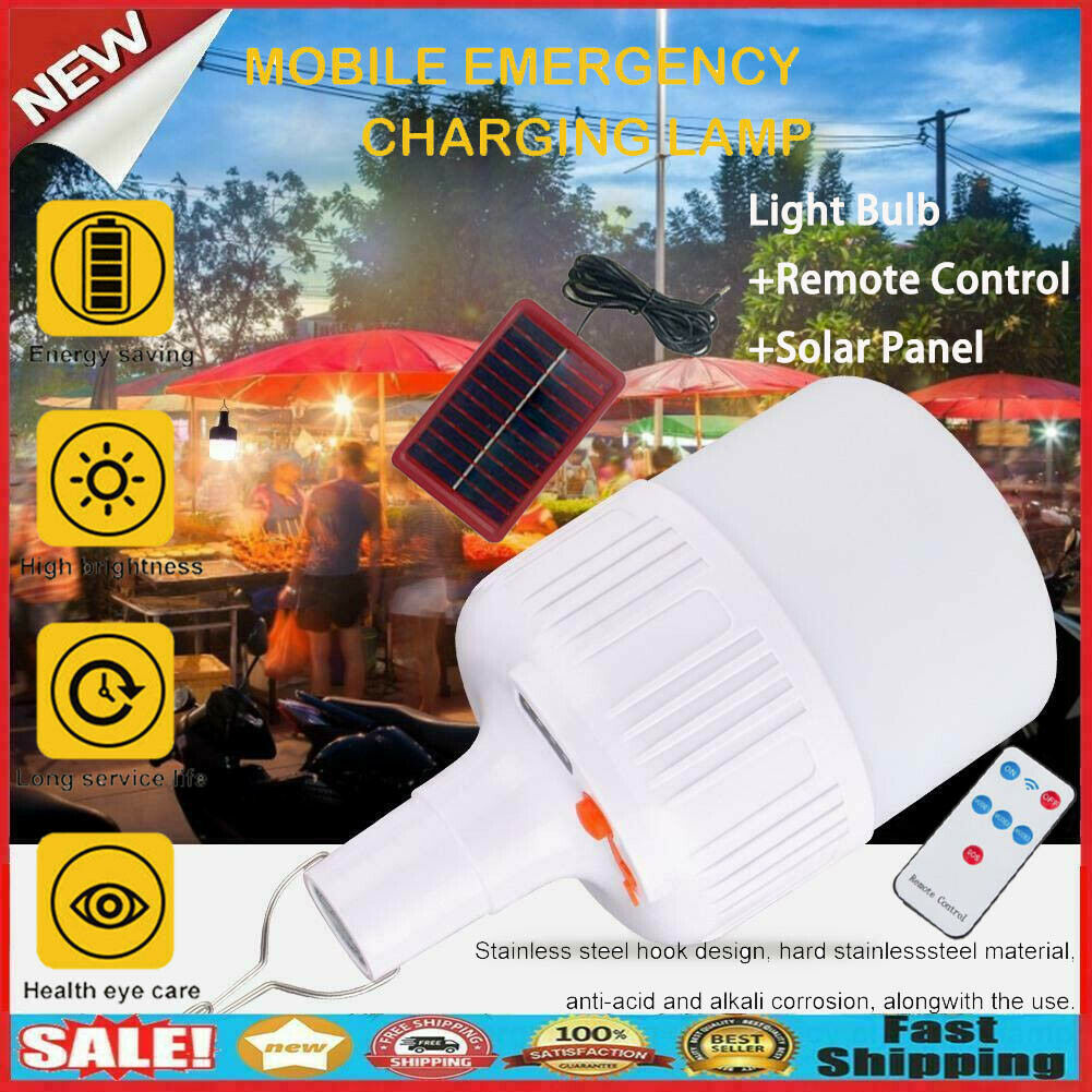 Solar Rechargeable Intelligent Night Lamp Energy Saving LED Emergency Light Bulb