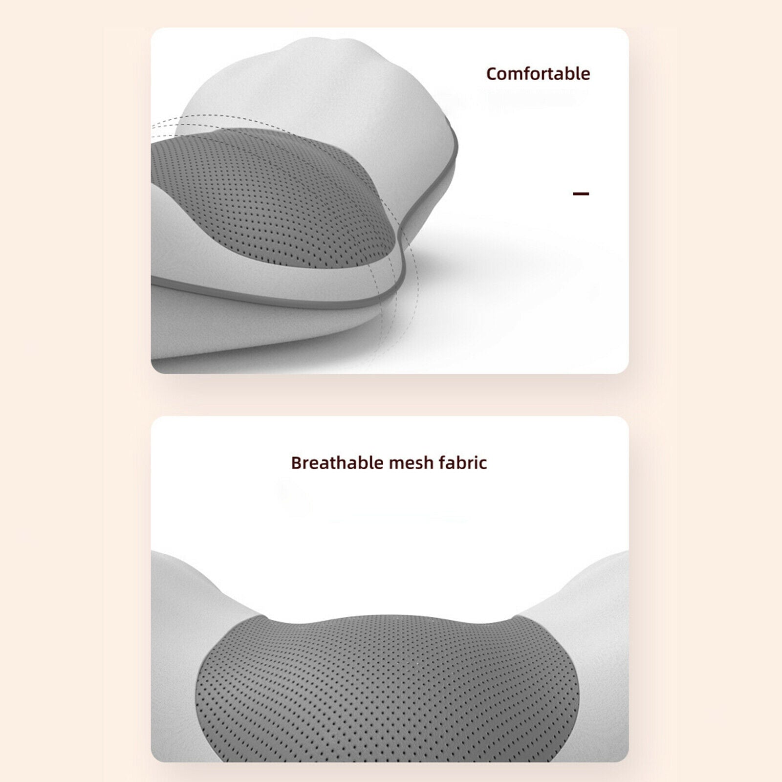 USB Rechargeable Neck Massager Pillow Massager Back Deep Kneading Cushion