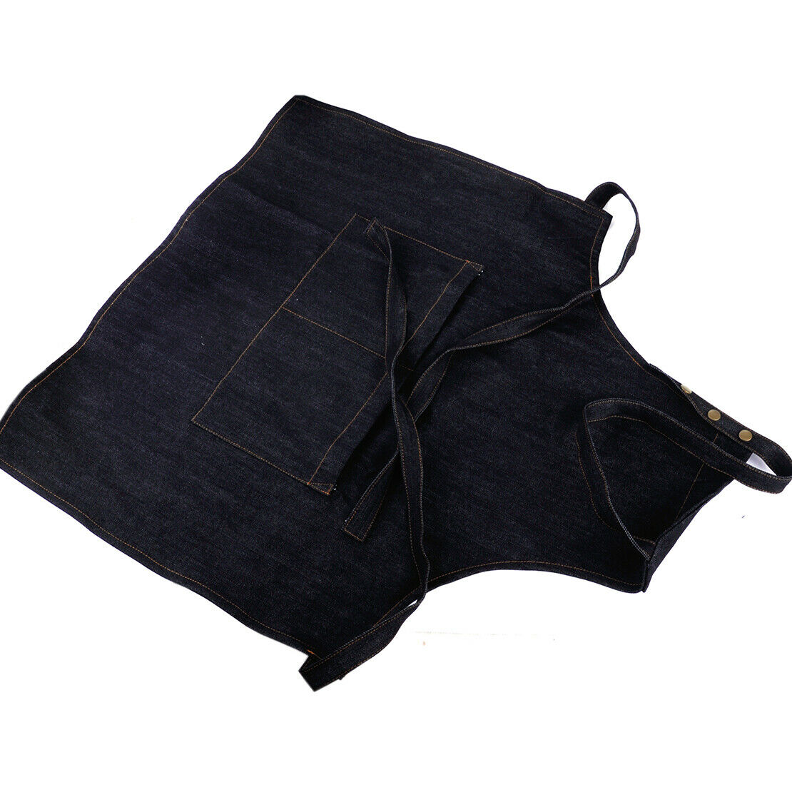 Denim Bib Apron Adjustable Neck Strap & Pocket Kitchen Barista Chefs Cook An