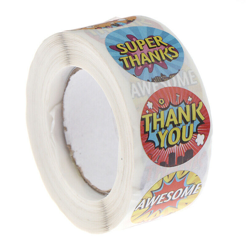 500Pcs/Roll Sealing Label Stickers Thank you Adhesive Stickers Decor Stic.l8