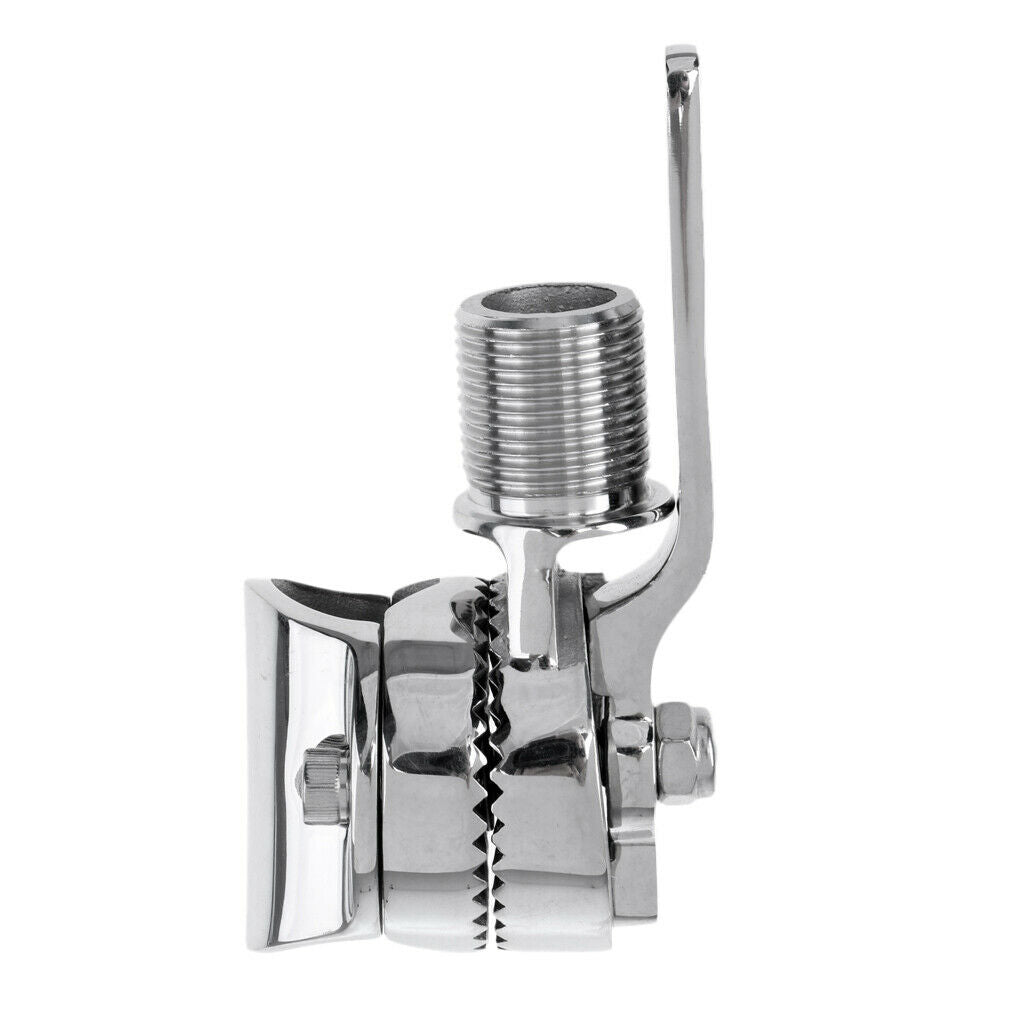 Boats Clamp-on Tube Rail Antenna Base - Marine Grade 316 Stainless Steel