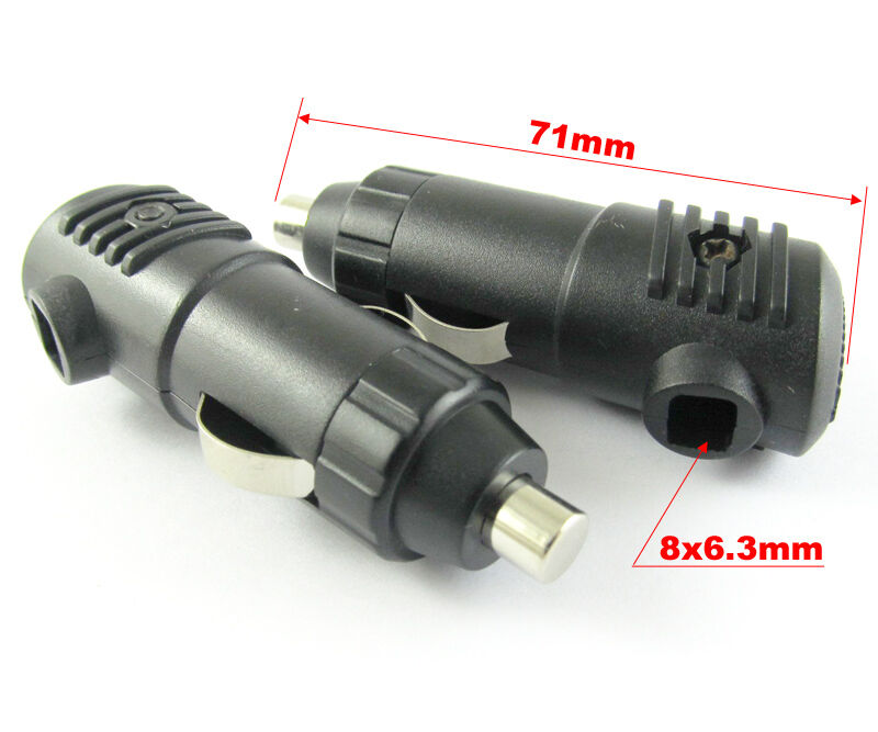 50pcs YH09 Plastic Car Lighter Power Cigarette Plug Charger w/ 6x30mm Glass Fuse