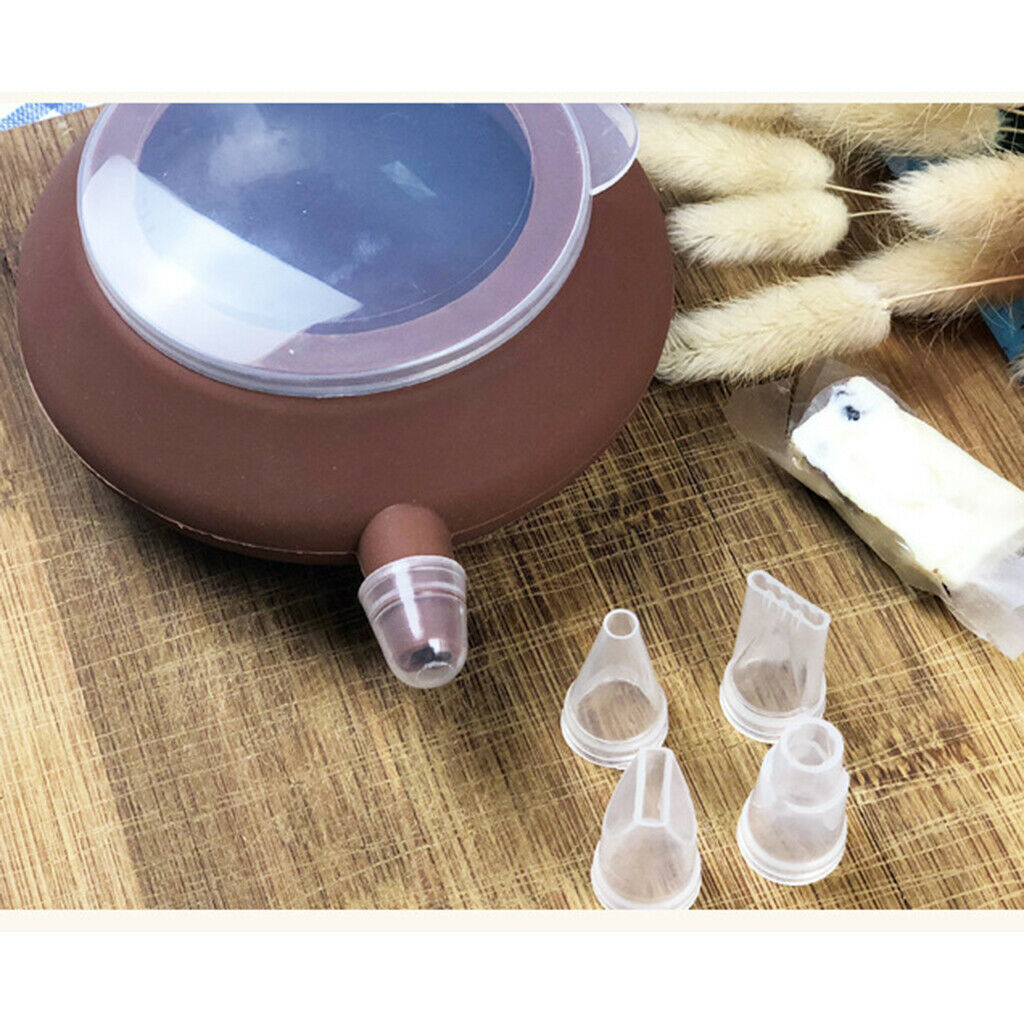 Silicone Pen Cake Muffin Macaroon Piping icing Baking Pot 5 Nozzles Set