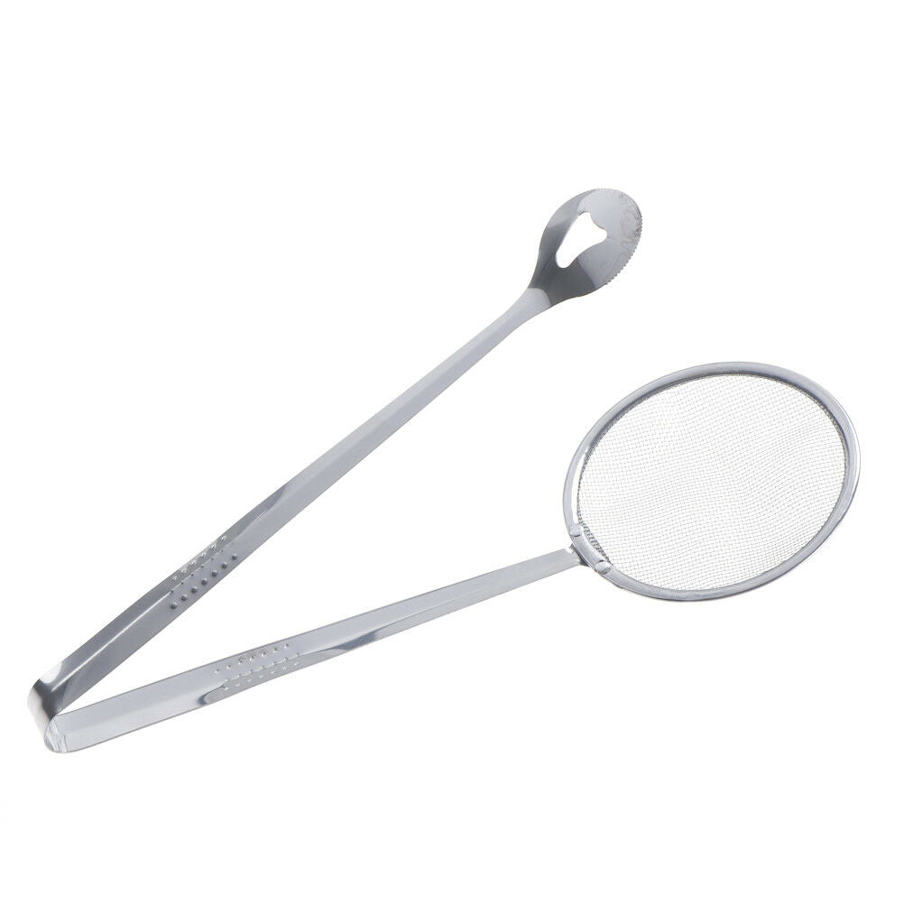 Clip functional Stainless Steel Colander Oil-Frying Filter Spoon Kitchen T.l8