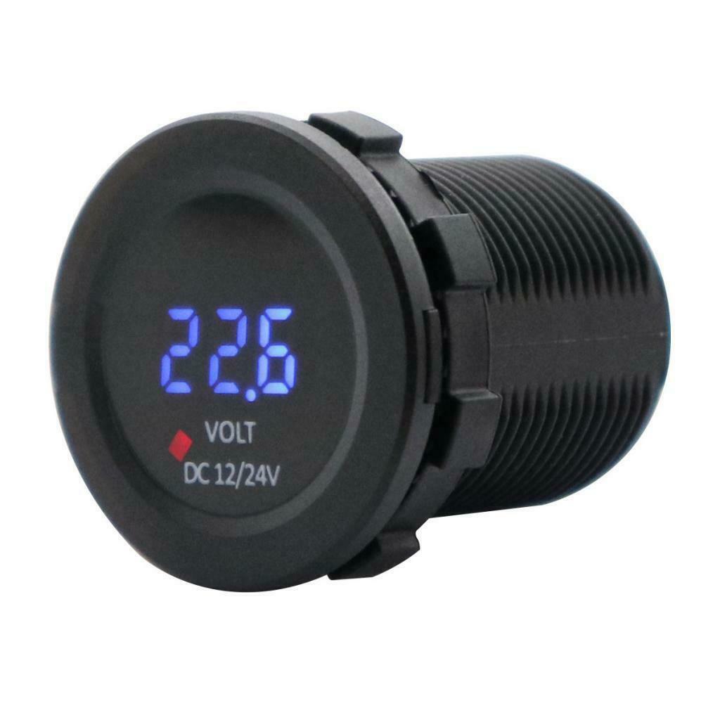 1 lot Waterproof LED Car Van Marine Voltmeter Voltage Meter Battery Gauge