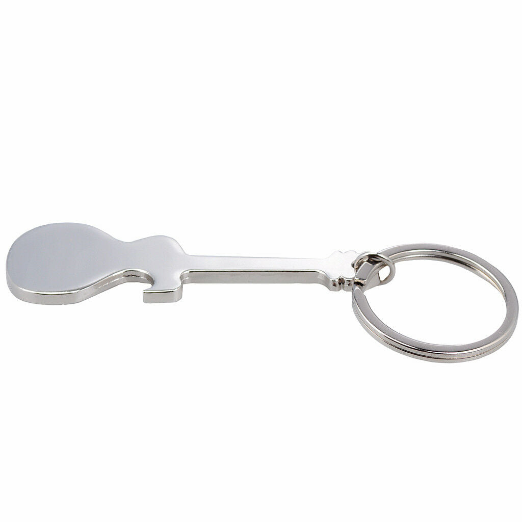 Funny Guitar Shaped Keychain Beer Bottle Opener Keyring for Party Club Tool