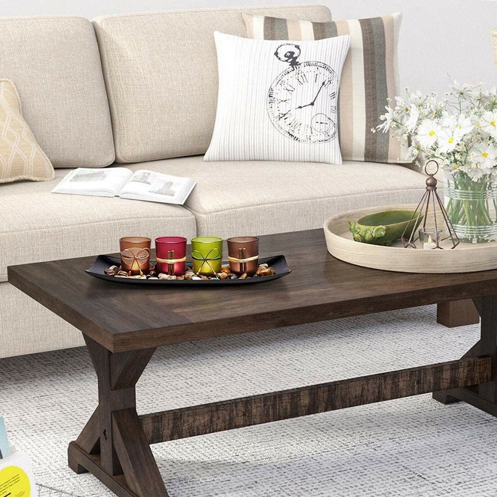 Glass Candle Holder Set Table Centerpiece Birthday Home Living Room Decor