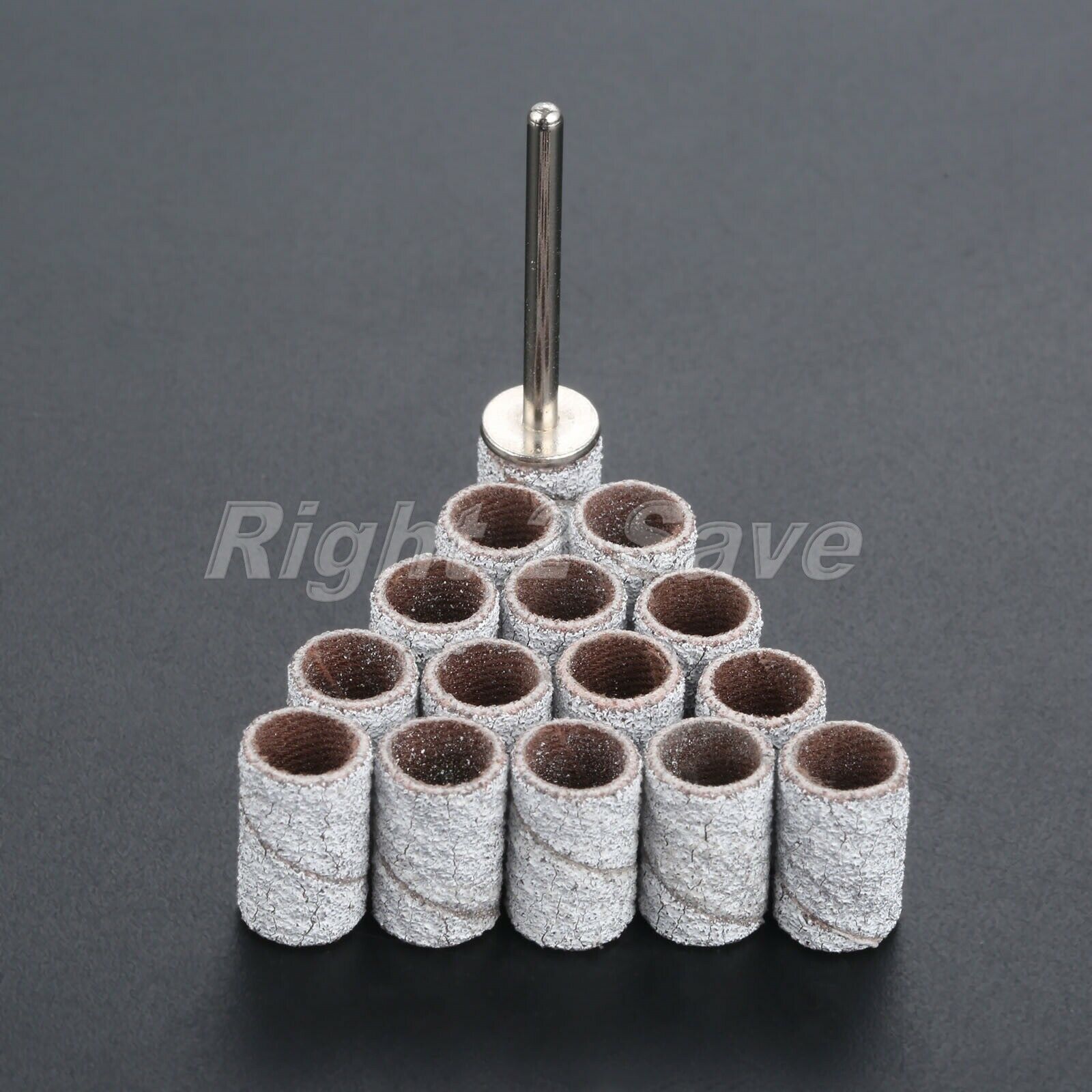 100Pcs Sanding Bands Medium 150 Grit Mandrel Salon Polishing Tool Accessories