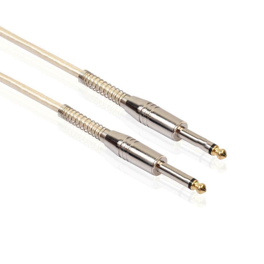 Braided 1/4'' Jack 6.35mm Mono Male to Male Audio Cable Cord Wire 300cm